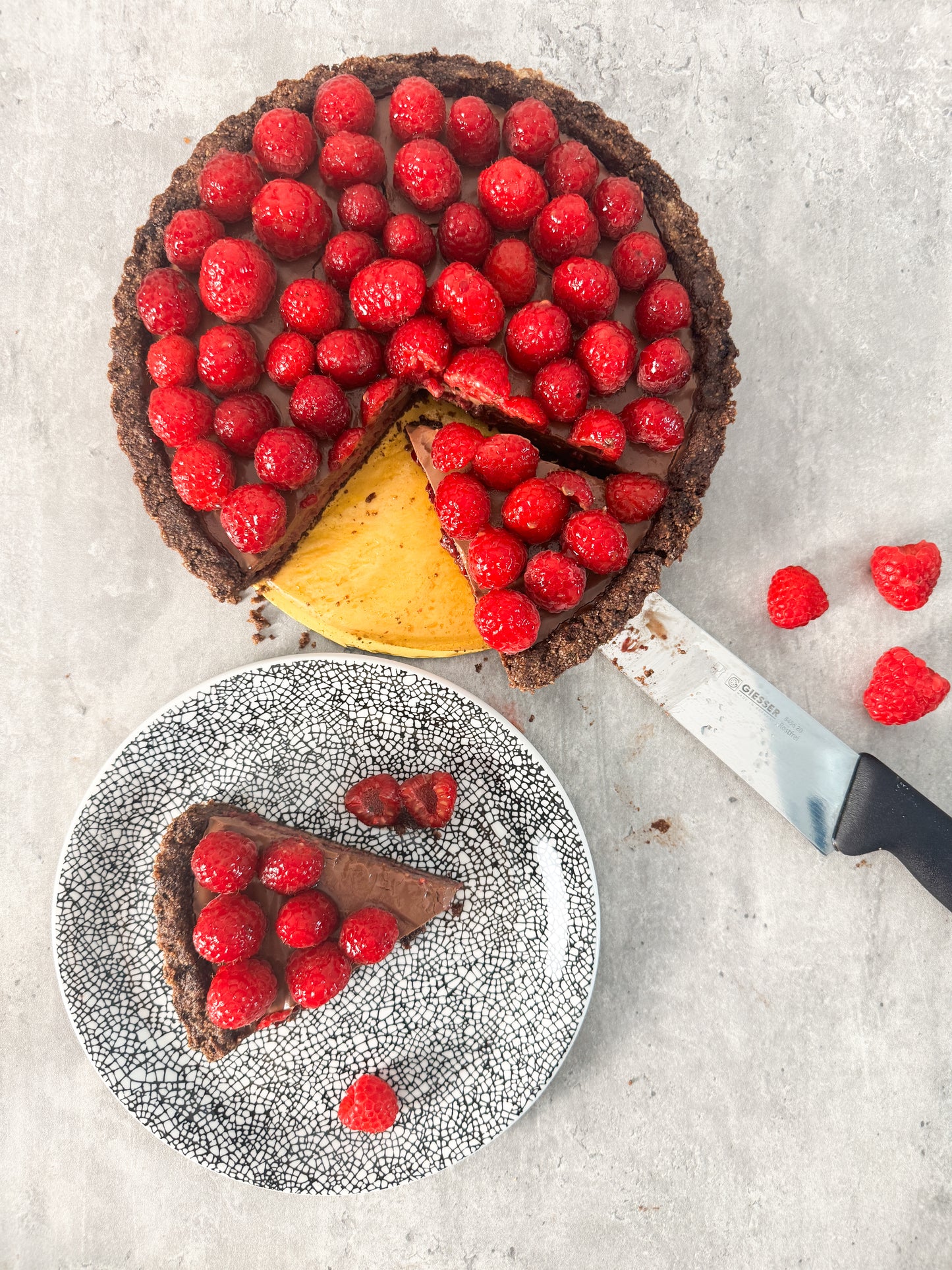 Raspberry Chocolate Tart